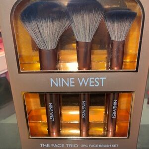 Nine West Face Trio Brush Set - Brown and Gold